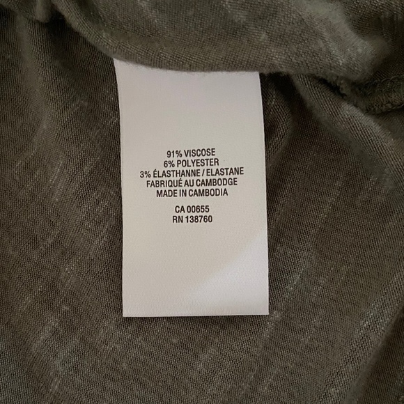 Khaki Crossover Short Sleeve Top - Picture 4 of 4